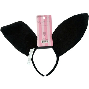 Ушки кролика One Size Plush Bunny Rabbit Ears Headband от Leg Avenue, розово-черные