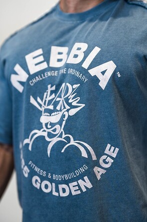 Футболка Nebbia Washed Oversized T-Shirt GOLDEN AGE Blue 790