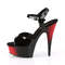 Босоніжки Pleaser Delight-609BR на підборах 6 дюймів, двоколірні босоніжки з ремінцем на щиколотці 1 3/4 дюйма, чорні