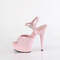 Босоніжки Pleaser Delight-609 на підборах 6 дюймів, босоніжки з ремінцем на щиколотці 1 3/4 дюйма, рожеві