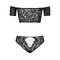 Комплект мереживний топ і трусики Obsessive Inessita set Black S / M / L