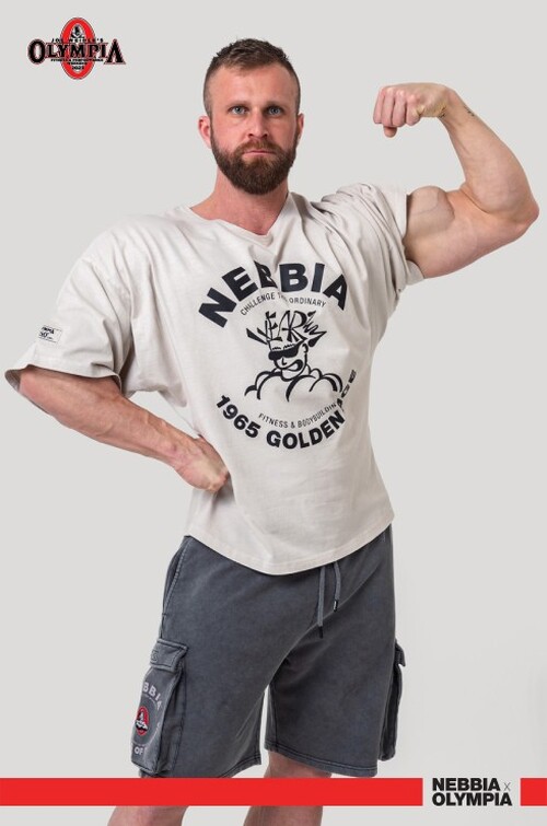 Футболка Nebbia Washed Rag Top GOLDEN AGE Light Grey 788