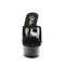 Шлепанцы Pleaser Delight-601, каблук 6 дюймов, платформа 1 3/4 дюйма, открытый носок, черные
