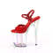 Босоніжки Pleaser Flamingo-809HT *8 дюймів на підборах, 4 дюйми з голографічним тоніком та ремінцем на щиколотці, червоні