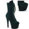 Чоботи Pleaser Adore-1045VEL *7 дюймів на підборах, 2 3/4 дюйма з оксамитового шнурівки спереду з PF, зелені
