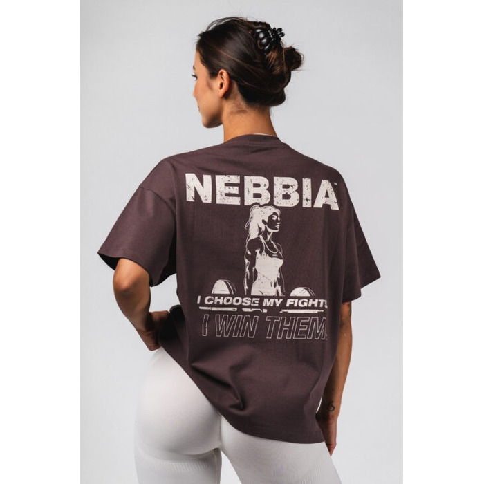 Футболка Nebbia Oversized Tee RESET Dark Brown 491