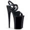 Босоніжки Pleaser Infinity-997 на підборах 9 дюймів, босоніжки з перехресним ремінцем на щиколотці 5 1/4 дюйма, чорні