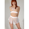 Dance Light Skirt-Shorts – Легкі шорти-спідниця для pole dance, heels та сценічних виступів - білий