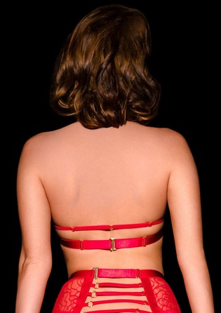 Бюстгальтер відкритий OhMyG! Paris Half Bra мереживний, червоний, L-XL