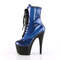 Ботинки Pleaser Adore-1020SHG. Каблук 7 дюймов, высота ботинок 6 см, шнуровка PF 6 3/4 дюйма, молния сбоку, цвет: синий/фиолетовый.