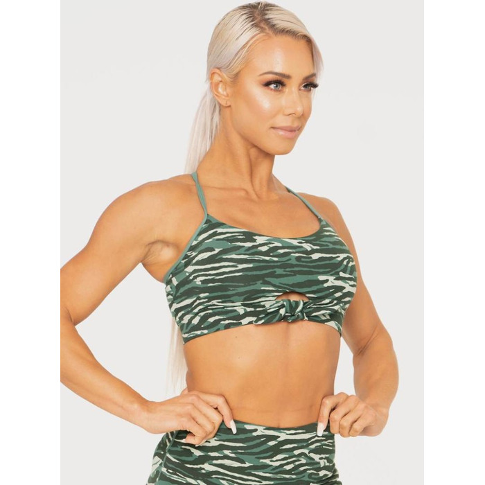 Топ Ryderwear Wild Tied Up Sports Bra Tiger Green