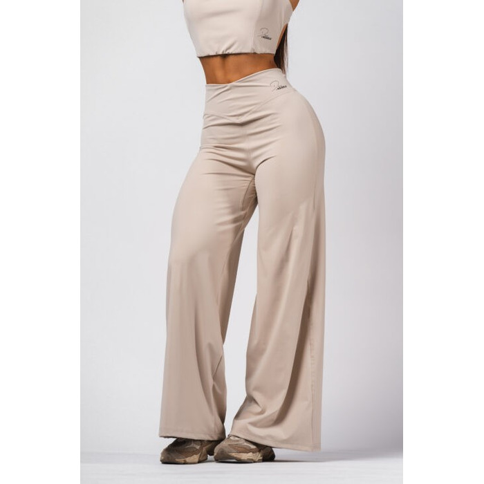 Штани Deni x NEBBIA High-waist Flared Pants Cream 312