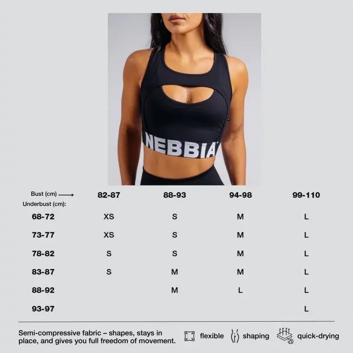 Топ Nebbia High Support Sports Bra PRIMAL Black 864