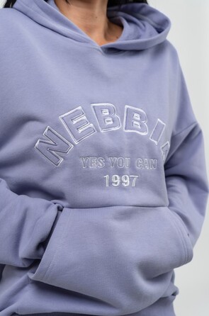 Худі Nebbia Branded Oversized Hoodie Gym Rat Light Purple 256