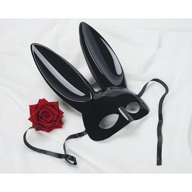 Маска кролика Roomfun на завязках, черная