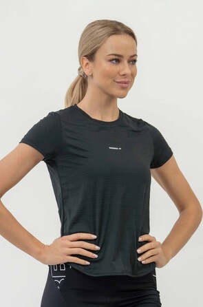 Футболка FIT Activewear T-shirt 'Airy” with Reflective Logo Black 438