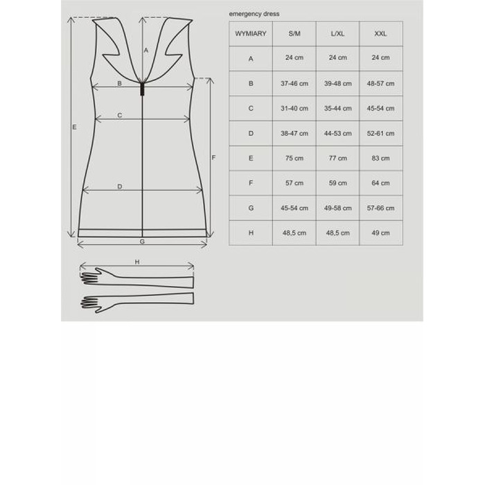 Медсестра платье + перчатки emergency dress stetoskop obsessive SM