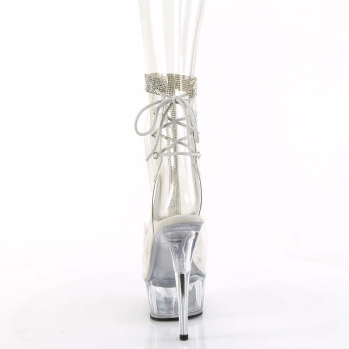 Ботильоны Delight-1018C-2RS *Каблук 6 дюймов, PF 1 3/4 дюйма, открытый носок и пятка, молния сбоку, прозрачные
