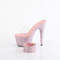 Шлепанцы Pleaser Bejeweled-712RS, каблук 7 дюймов, декорированные шлепанцы PF RS высотой 2 3/4 дюйма с подходящим манжетом, прозрачные/нежно-розовые