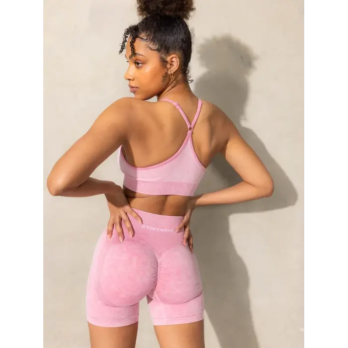 Шорти Ryderwear Stonewash Scrunch Seamless Shorts - Pink Stonewash