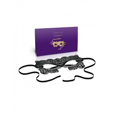 Маска кружевная карнавальная Rianne S - Soiree - на лентах, черная