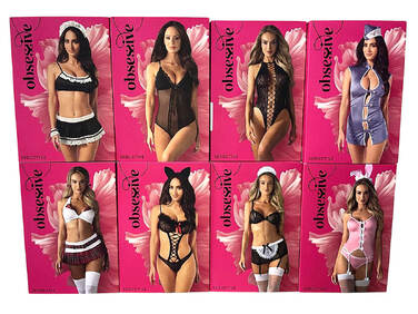 Сорочка с кружевной отделкой Obsessive Miamor Сhemise черная, S/M