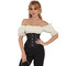 Корсет із сітки Star Night Steel Bones Bones Grid Corsets з гачками і шнурівкою, чорний, S (без коробки)