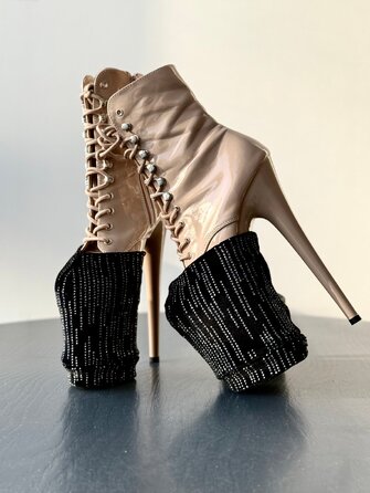 Захисти для Взуття Velvet Shine для Pole Dance Heels Блиск Захист та Сценічний Ефект - чорний у лінії