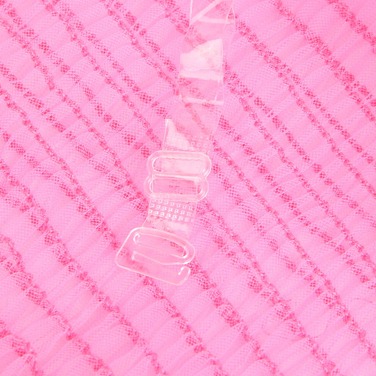 Рожевий прозоро-повітряний комплект нижньої білизни Star Night топ з довгими рукавами та трусики, M