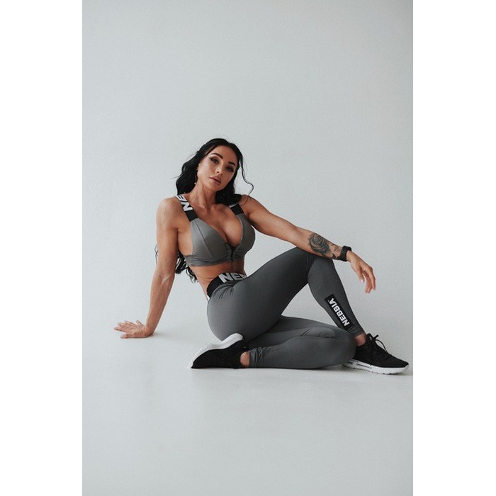 Топ NEBBIA LACE-UP SPORT BRA 694 Metal