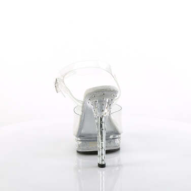 Босоножки Majesty-508SDT, каблук 5 дюймов, ремешок на щиколотке 7/8 дюйма, прозрачные