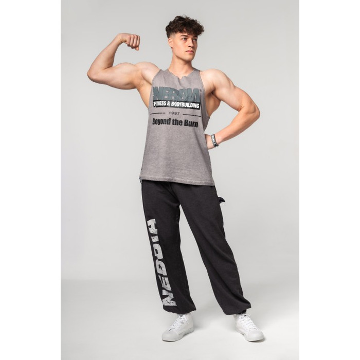 Майка Nebbia Washed-off Oversized Stringer MAX OUT Light Grey 359