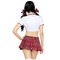 Костюм школярки Miss Prep School Leg Avenue, 4 предмети, червоний, S/M