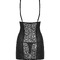 Еротична сорочка з візерунком Obsessive Laluna Сhemise чорна, L/XL