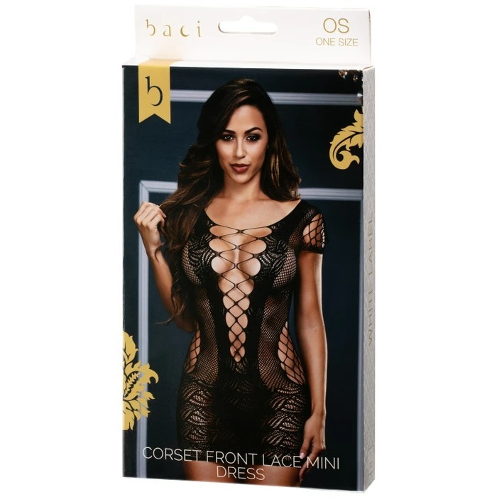 Мереживна міні сукня CORSET FRONT LACE MINI DRESS, XL