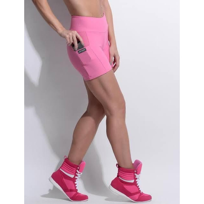 Шорти спортивні Superhot SH1410 рожеві еластичні для фітнесу