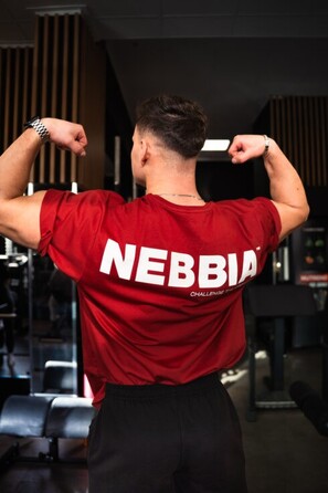 Футболка Nebbia Oversized T-shirt GYM ESSENTIALS Dark Red 381