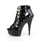 Чоботи Pleaser Delight-600-11 на підборах *6 дюймів, чоботи до щиколотки 1 3/4 дюйма з пряжкою та ремінцями, чорні