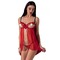 Пеньюар із відкритими грудьми CHERRY CHEMISE red S/M - Passion