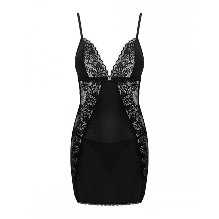 Пеньюар и стринги Obssesive Maderris chemise & thong XS/S