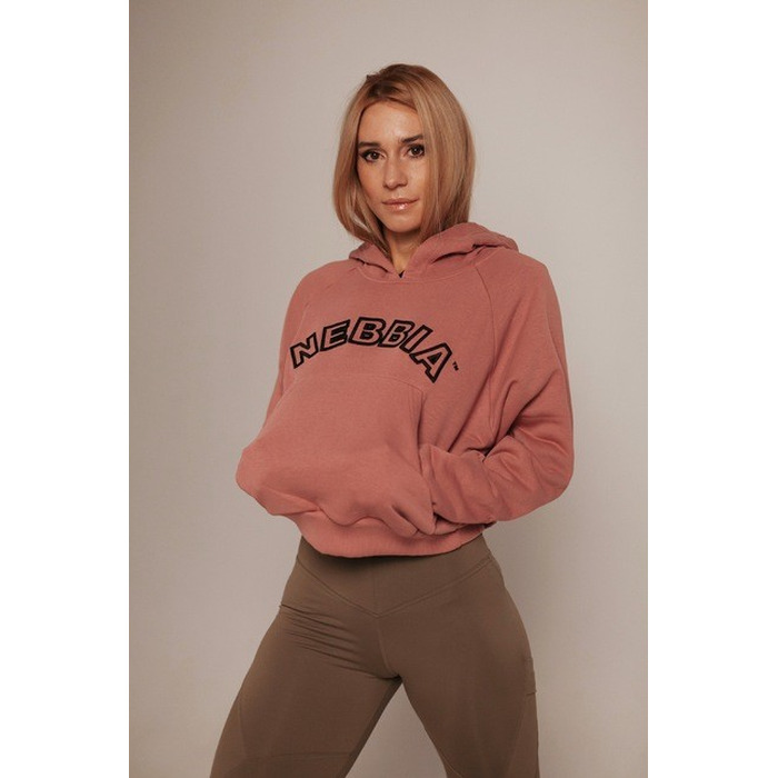 Худі Nebbia Iconic HERO Sweatshirt with a hoodie Old Rose 581 Roze