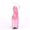 Босоніжки Pleaser Flamingo-808CF на підборах 8 дюймів, босоніжки з ремінцем на щиколотці 4 дюйми, прозорі/рожеві
