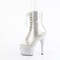 Чоботи Pleaser Bejeweled-1021C-2 *7 дюймів на підборах, 2 3/4 дюйма з відкритим носком, з застібкою-блискавкою збоку, прозорі/сріблясті