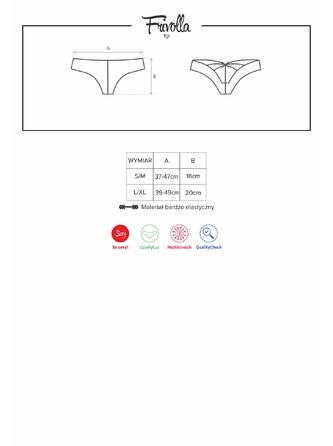 Мереживні трусики Obsessive Frivolla персикові, розмір L/X