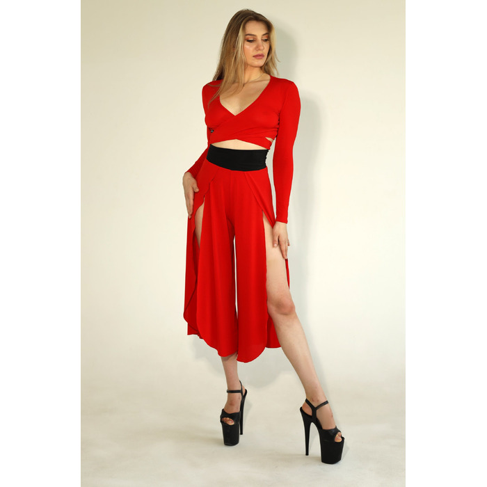 FLY CULOTTES — Повітряні Кюлоти Для Pole Dance, Contemporary Та Сценічних Виступів - червоний