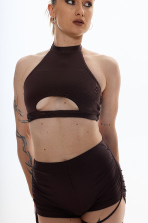 HALTER top Chocolate matte biflex_ шоколадний матовий біфлекс
