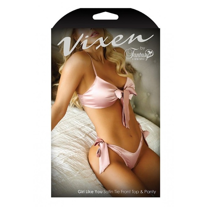 Эротический комплект с розовым бантами, S/M