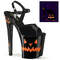 Босоніжки Pleaser Xtreme-809JOL на підборах 8 дюймів, босоніжки з ремінцем на щиколотці 4 дюйми з вставками JOL, чорні/помаранчеві