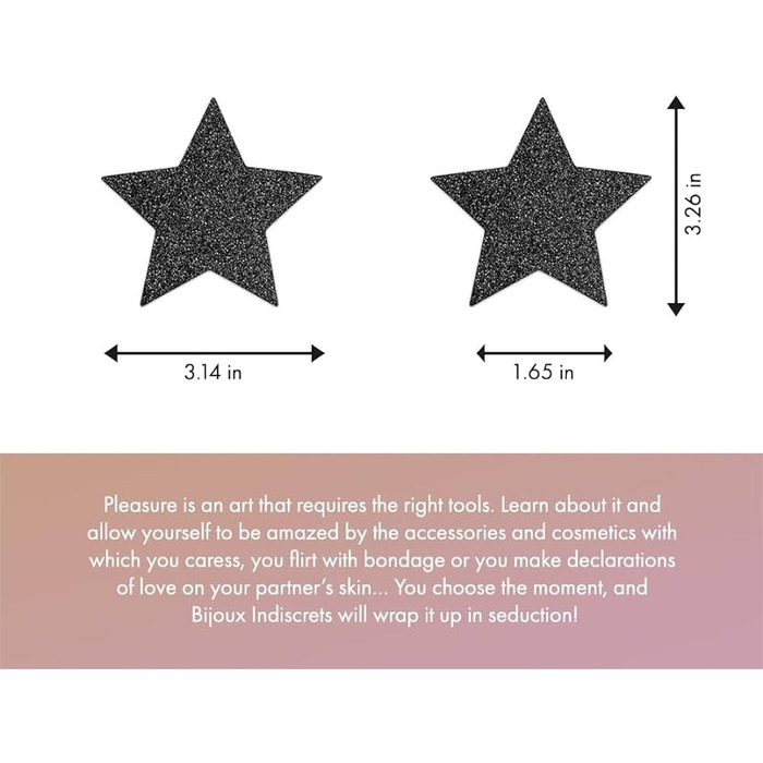 Пестисы в виде звездочек Bijoux Indiscrets, черные